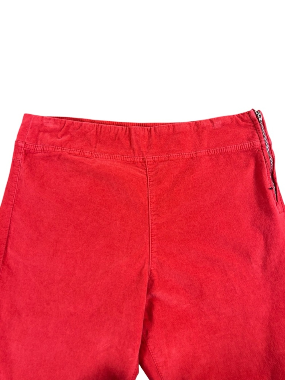 FREE PEOPLE In My Feelings Velvet Crop Slim Flare Pants‎ Red M NWOT Retro Boho - Picture 5 of 15